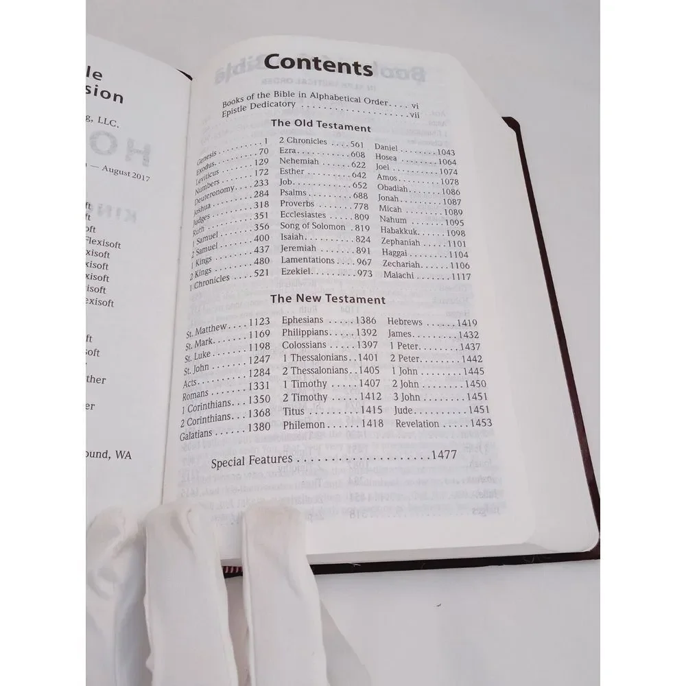 Holy Bible New KJV Reference Edition Leather - Large Print
